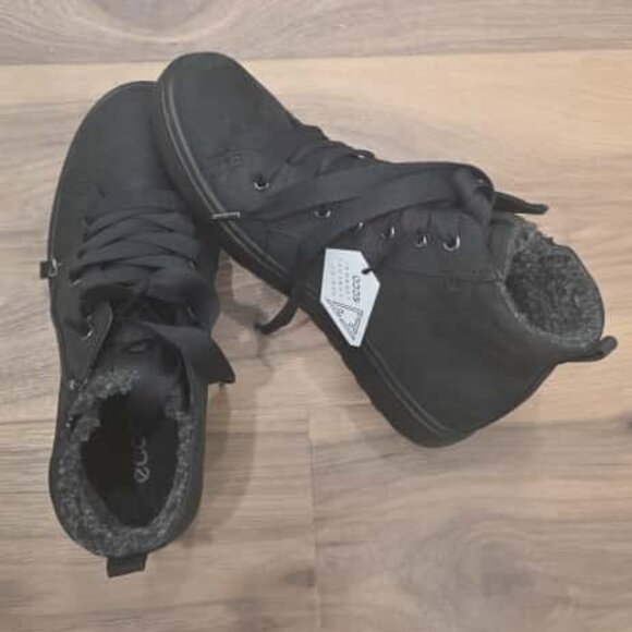 ECCO Soft 7 TRED Gore-TEX High Sneaker Womens size EU38/US 7 in Black Oil Nubuck - Picture 5 of 6